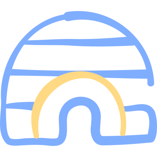 iglú Basic Hand Drawn Color icono