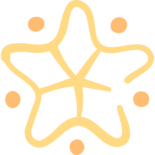 estrella Basic Hand Drawn Color icono