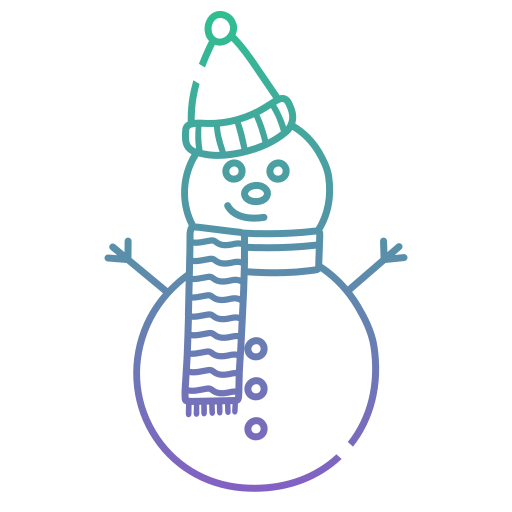 muñeco de nieve Generic Gradient icono