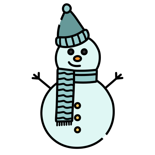 Снеговик Generic Thin Outline Color иконка