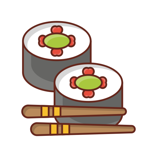 sushi rolle Generic Outline Color icon