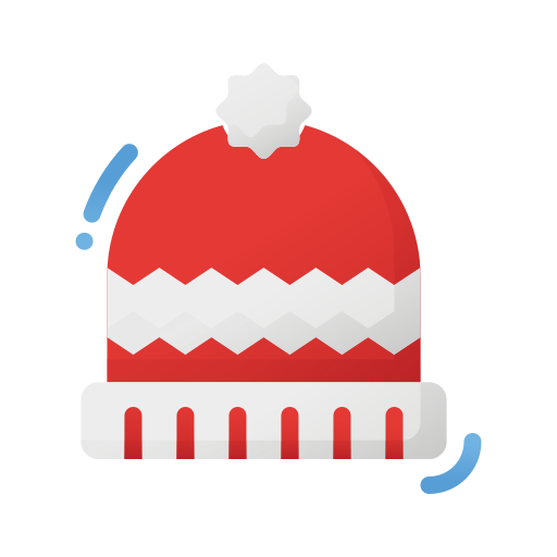 czapka zimowa Generic Flat Gradient ikona