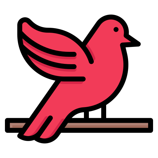 czerwony kardynał Generic Outline Color ikona