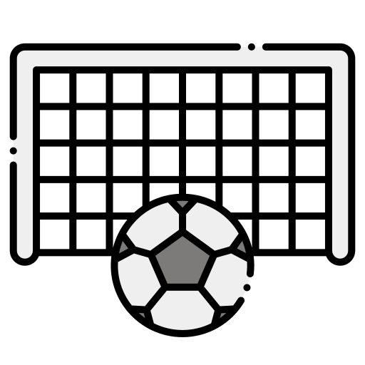 Soccer goal Generic Outline Color icon