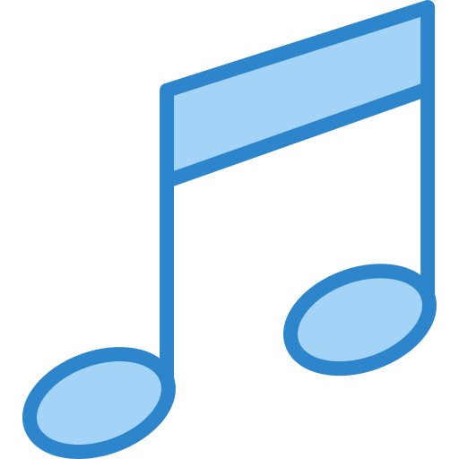 Music note Generic Blue icon
