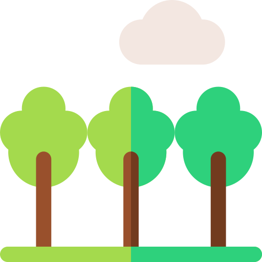 des arbres Basic Rounded Flat Icône