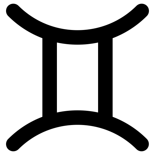 bliźnięta Generic Glyph ikona