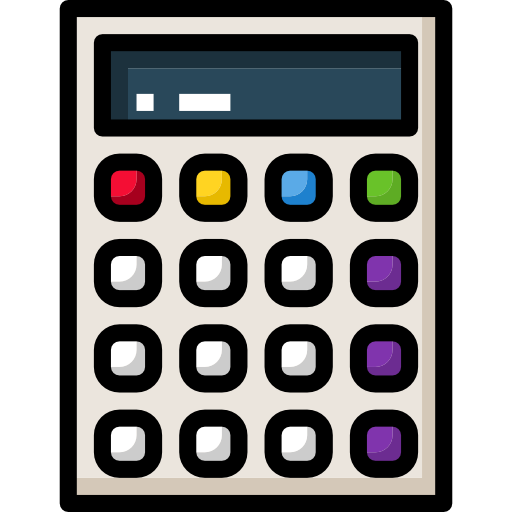 rekenmachine Skyclick Lineal Color icoon