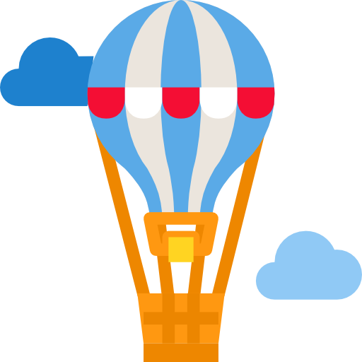 Air balloon Skyclick Flat icon