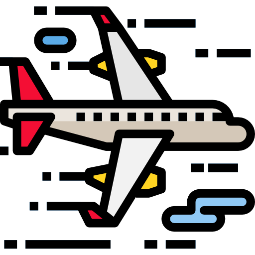 avión Skyclick Lineal Color icono
