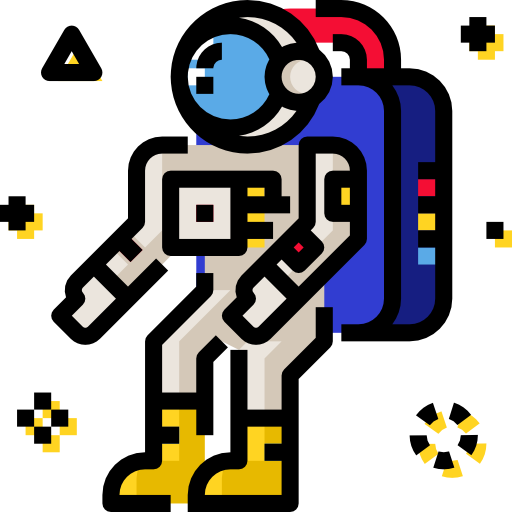 Astronaut Skyclick Lineal Color icon