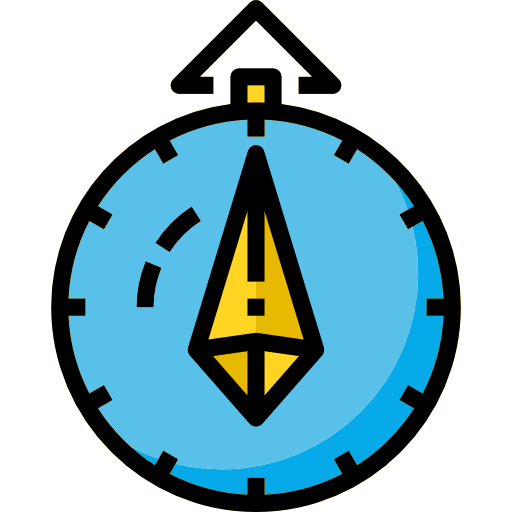 kompas Skyclick Lineal Color ikona