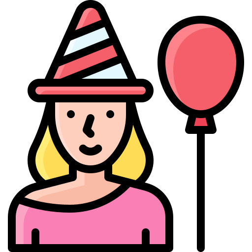 sombrero de fiesta Generic Outline Color icono