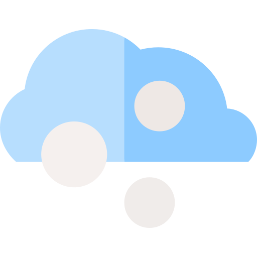 nuage Basic Straight Flat Icône