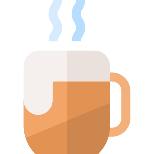 bebida caliente Basic Straight Flat icono