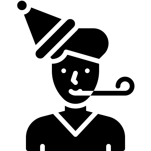 róg imprezowy Generic Glyph ikona