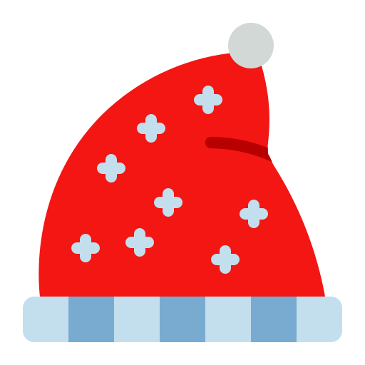 gorro navideño Generic Flat icono