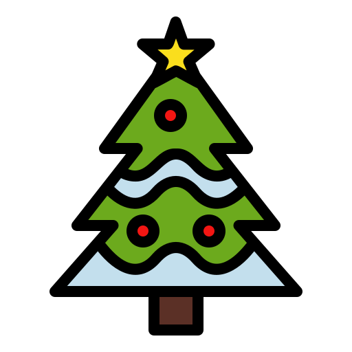 Christmas Tree Generic Outline Color icon