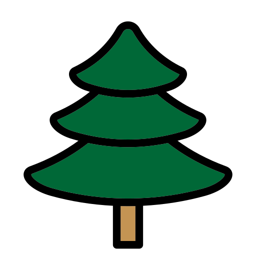 Christmas Tree Generic Outline Color icon