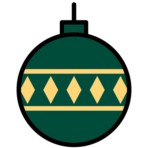 pelota de navidad Generic Outline Color icono