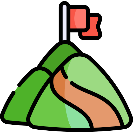 Hiking Kawaii Lineal color icon