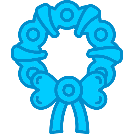 corona de navidad Generic Blue icono