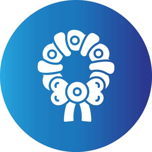 Christmas wreath Generic Blue icon