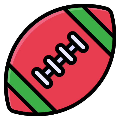 Rugby ball Generic Outline Color icon