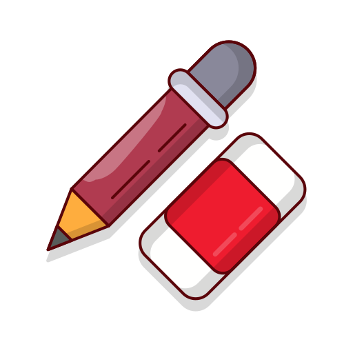 鉛筆の消しゴム Generic Outline Color icon