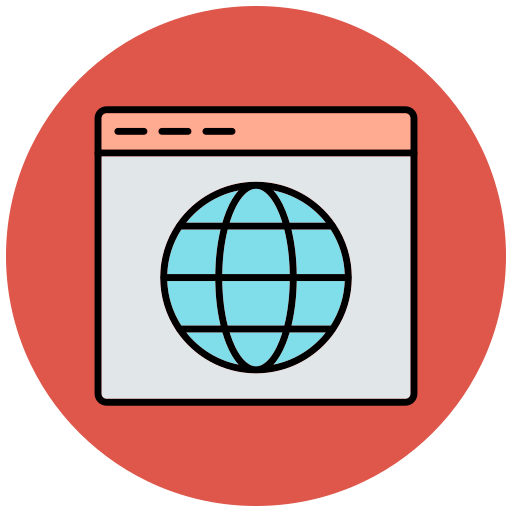 Browser Generic Outline Color icon