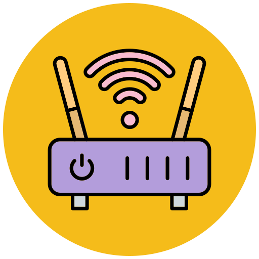 router de wifi Generic Outline Color icono