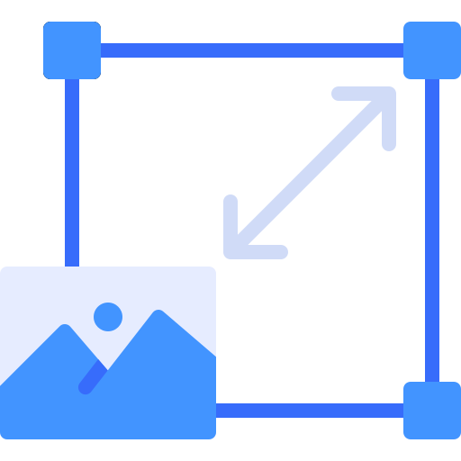 Scalability Generic Blue icon