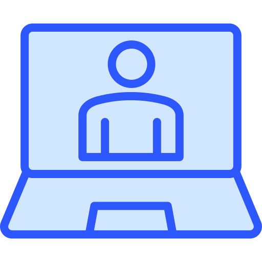 Teleconference Generic Blue icon
