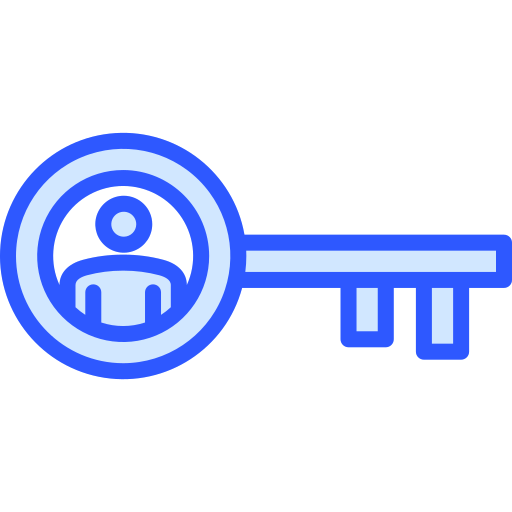 Key person Generic Blue icon