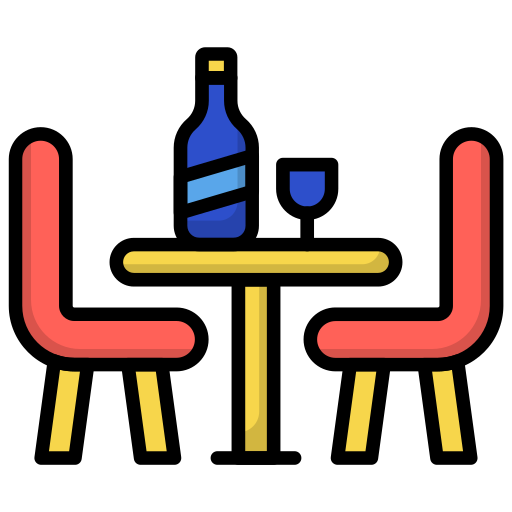 mesa de comedor Generic Outline Color icono