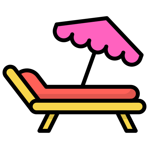 chaise longue Generic Outline Color Icône