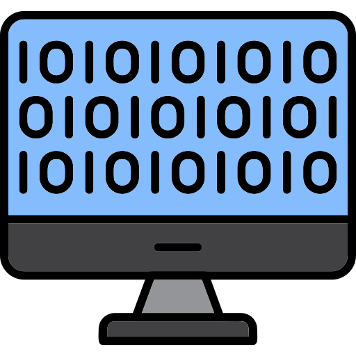 Binary code Generic Outline Color icon