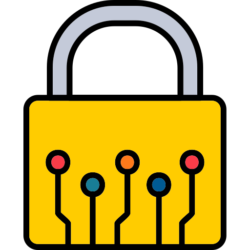 Padlock Generic Outline Color icon