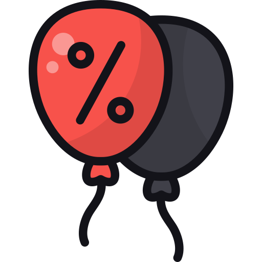 Discount balloons Generic Outline Color icon