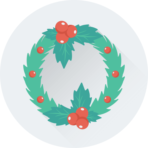 kerst krans Generic Flat icoon