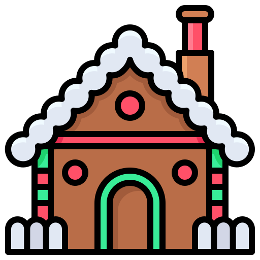 domek z piernika Generic Outline Color ikona