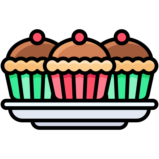 Cup cake Generic Outline Color icon