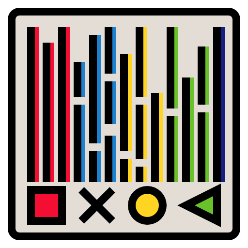 code à barre Skyclick Lineal Color Icône