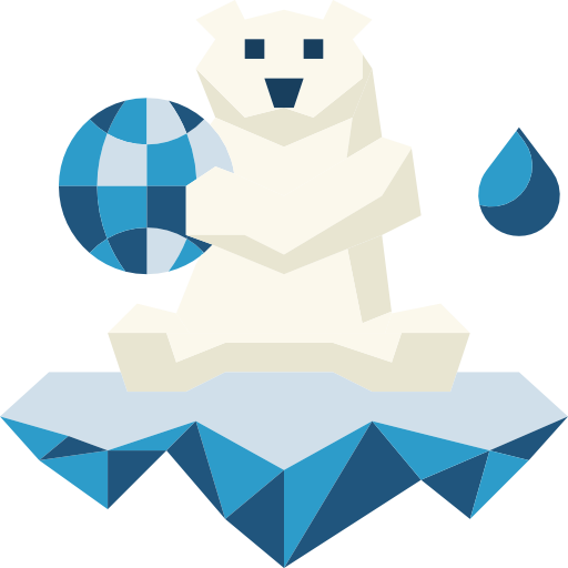 ijsbeer Skyclick Flat icoon
