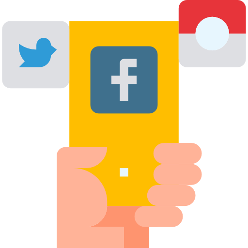 medios de comunicación social Skyclick Flat icono
