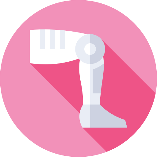 pierna de robot Flat Circular Flat icono