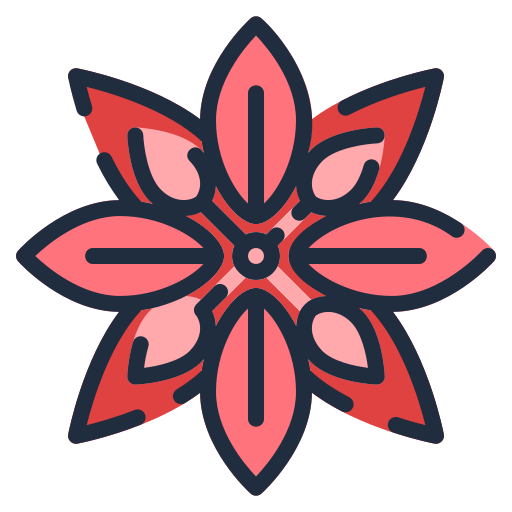ポインセチア Generic Outline Color icon