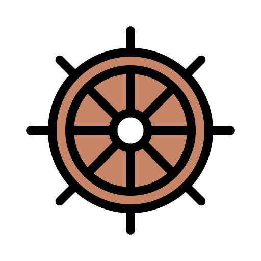 Ship wheel Generic Outline Color icon