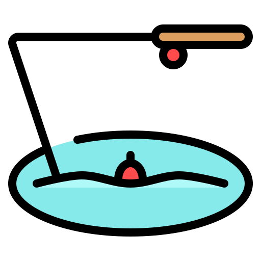 Ice Fishing Generic Outline Color icon