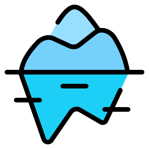 góra lodowa Generic Outline Color ikona
